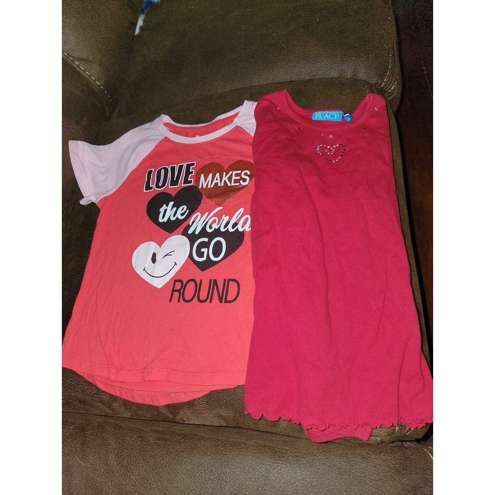 Girls valentine's day heart tops size‎ 7 8